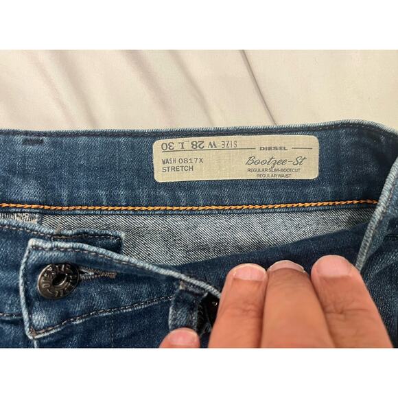 Diesel Bootee-SL W28 L30 Stretch Bootcut Jeans Wash 0827X Low Rise Women’s - Picture 4 of 7